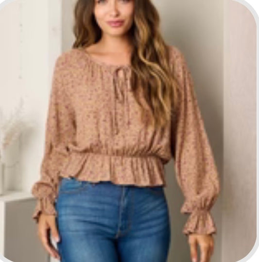 LIGHT BROWN SHORT TOP