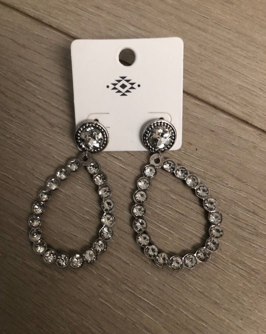 Silver Tear Drop Earrings