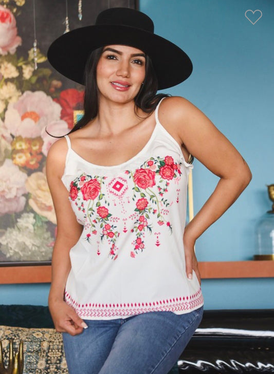 Ivory Floral Top